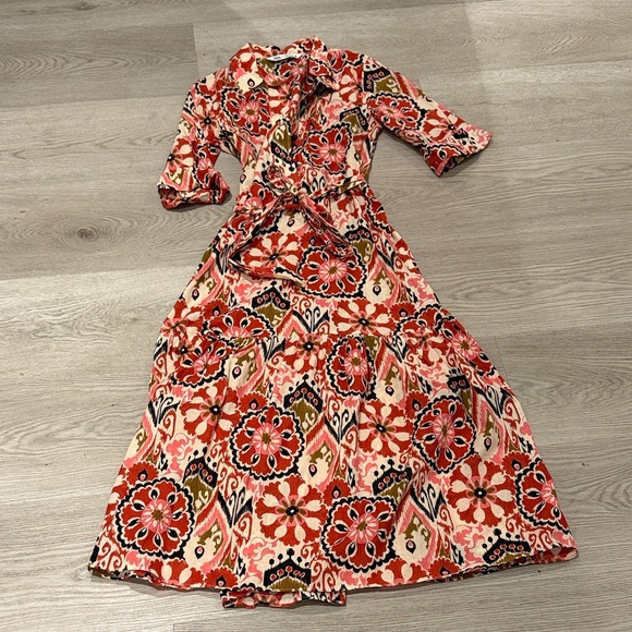 Zara Belted Midi Dress - Picture 2 of 4